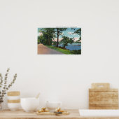 Poster Vue sur Lakeside Drive le long du lac Chautauqua (Cuisine)