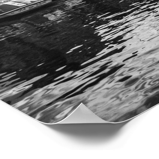 Poster Vue sur le canal d'Amsterdam avec architecture his (Coin)