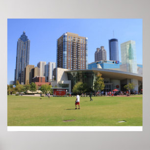 Poster vue sur le centre-ville d'Atlanta