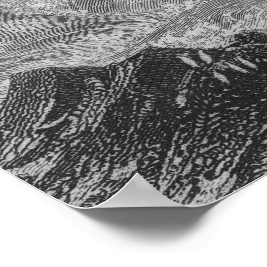 Poster Vue sur le château de Slaines, près de Peterhead (Coin)