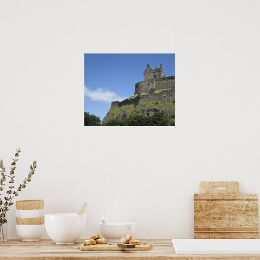 Poster Vue sur le château d'Édimbourg, Édimbourg, Ecosse, (Cuisine)