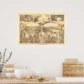 Poster Vue sur le chemin de fer de la côte du Pacifique S (Cuisine)