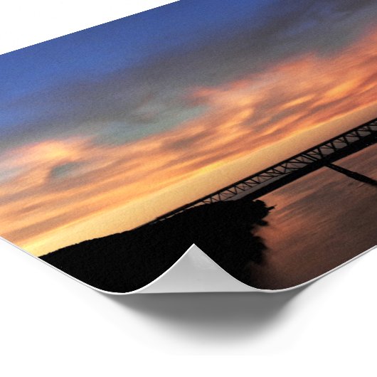 Poster Vue sur le coucher de soleil avec The Walkway sur  (Coin)