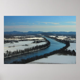 Poster Vue sur le fleuve Connecticut du Mont Sugarloaf