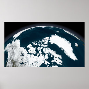 Poster Vue sur le Groenland et l'océan Arctique