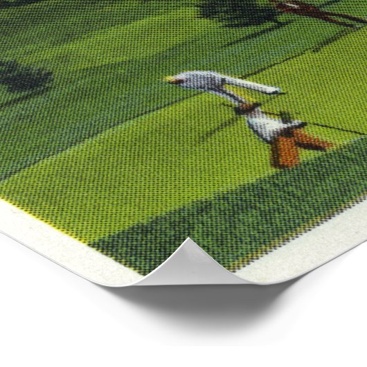 Poster Vue sur le lac Cobbosseecontee et Golf Links (Coin)