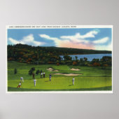 Poster Vue sur le lac Cobbosseecontee et Golf Links (Devant)