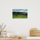 Poster Vue sur le lac Cobbosseecontee et Golf Links (Cuisine)