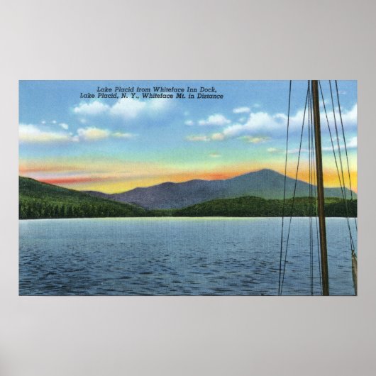 Poster Vue sur le lac depuis Whiteface Inn Dock (Devant)