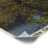 Poster Vue sur le lac George & High Sierra (Coin)