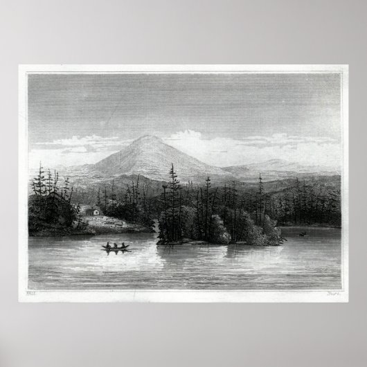 Poster Vue sur le lac Raquette (Devant)