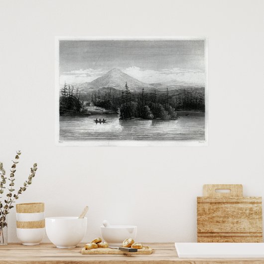 Poster Vue sur le lac Raquette (Cuisine)