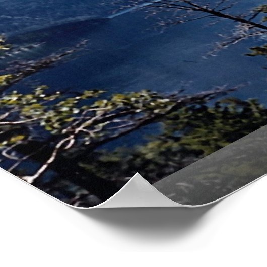 Poster Vue sur le lac Rocky Mountain, Parc national Glaci (Coin)