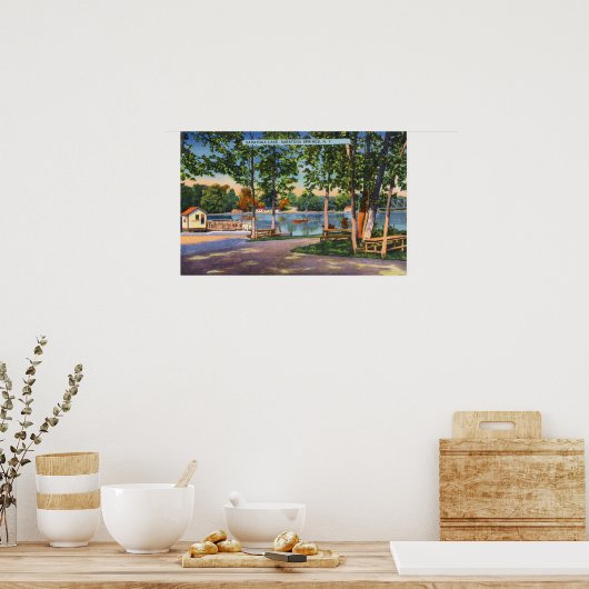Poster Vue sur le lac Saratoga (Cuisine)