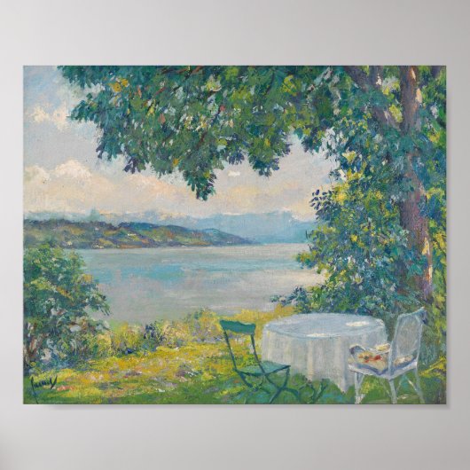 Poster Vue sur le lac Starnberg | Edward Cucuel (Devant)
