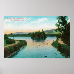 Poster Vue sur le lac Stowe au Golden Gate Park