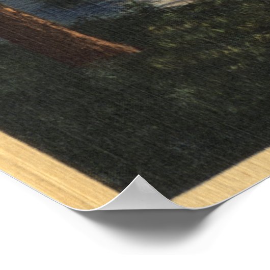 Poster Vue sur le lac sur la Lune (Coin)