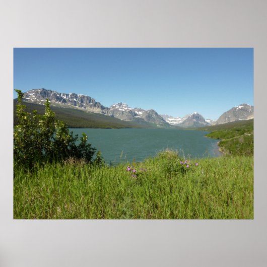 Poster Vue sur le lac Swiftcurrent du parc national des G (Devant)