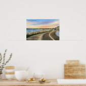 Poster Vue sur le Long Sands à York Beach (Cuisine)