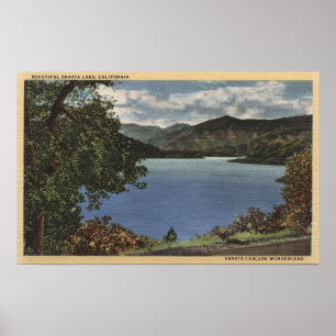 Poster Vue sur le magnifique lac Shasta