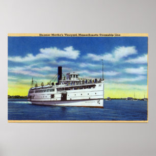 Poster Vue sur le martha's Vineyard Steamer