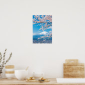 Poster Vue sur le Mont Fuji aux fleurs de cerisiers (Cuisine)
