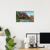 Poster Vue sur le mont Majestic et l'atterrissage d'Angel (Bureau à domicile)