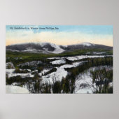 Poster Vue sur le mont Saddleback en hiver (Devant)