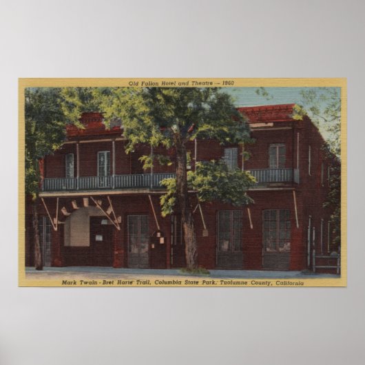 Poster Vue sur le Old Fallon Hotel & Theater (1860) (Devant)