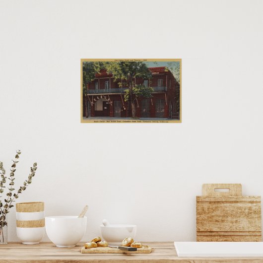 Poster Vue sur le Old Fallon Hotel & Theater (1860) (Cuisine)