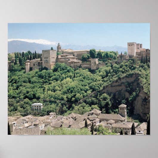 Poster Vue sur le Palais de l'Alhambra (Devant)