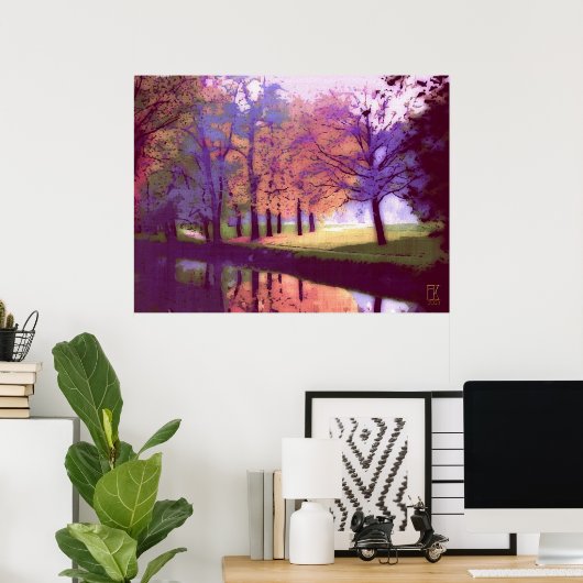 Poster vue sur le parc (Bureau à domicile)