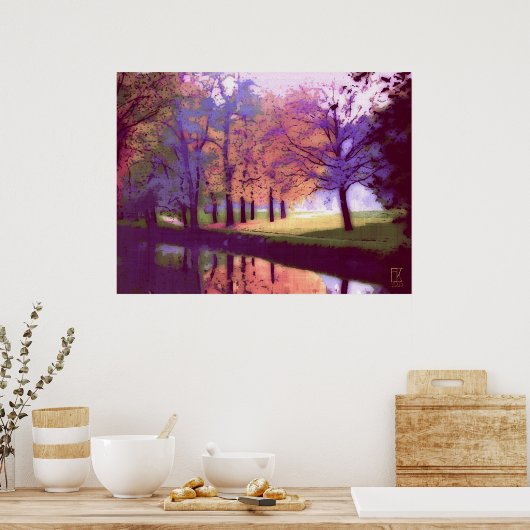 Poster vue sur le parc (Cuisine)