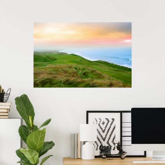 Poster vue sur le parcours de golf Ballybunion links (Bureau à domicile)