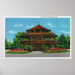 Poster Vue sur le Pavillon Highland Park