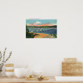 Poster Vue sur le pont d'Alsea Bay (Cuisine)