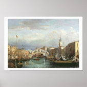 Poster Vue sur le pont du Rialto à Venise (Devant)