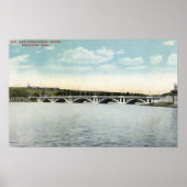 Poster Vue sur le pont New Lake Quinsigamond (Devant)