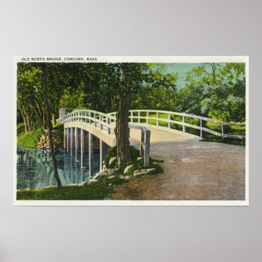 Poster Vue sur le pont Old North (Devant)