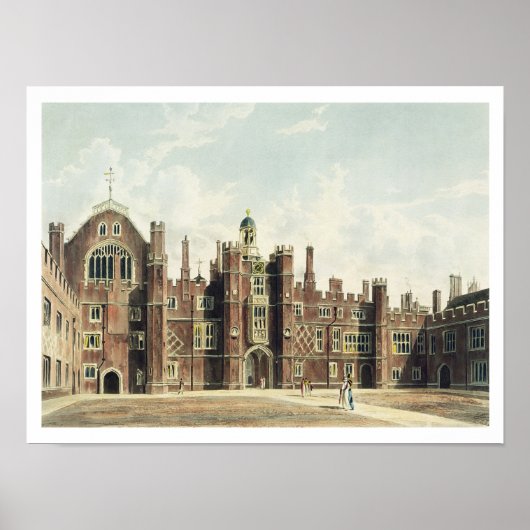 Poster Vue sur le Quadrangle à Hampton Court Palace pour (Devant)
