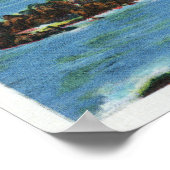 Poster Vue sur le Surf le long du rocher (Coin)