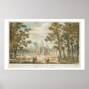 Poster Vue sur le temple de Comus dans les jardins de Vau
