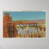 Poster Vue sur le temple d'Osiris (Devant)