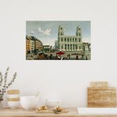 Poster Vue sur l'église Saint-Sulpice (Cuisine)