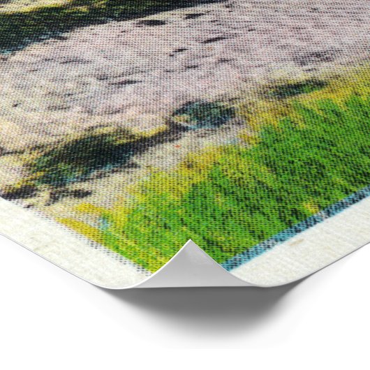 Poster Vue sur les dunes de sable et la plage (Coin)