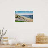 Poster Vue sur les dunes de sable et la plage (Cuisine)