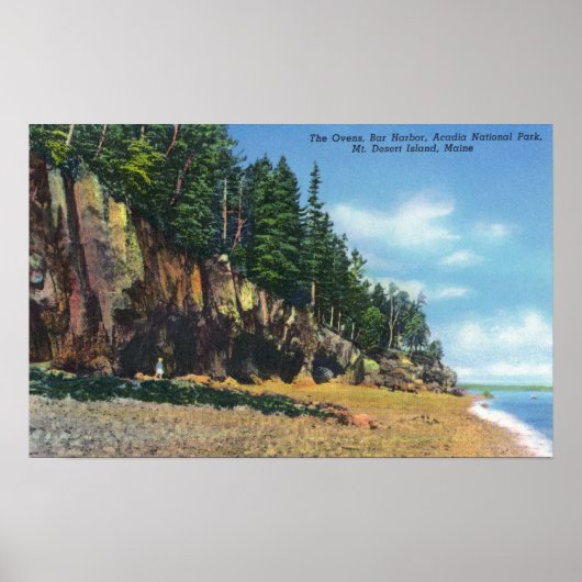 Poster Vue sur les fours à Bar Harbour (Devant)