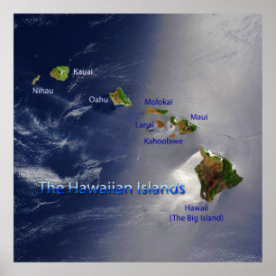 Poster Vue sur les îles Hawaiiennes