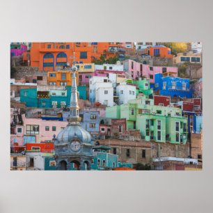 Poster Vue sur les immeubles de la ville