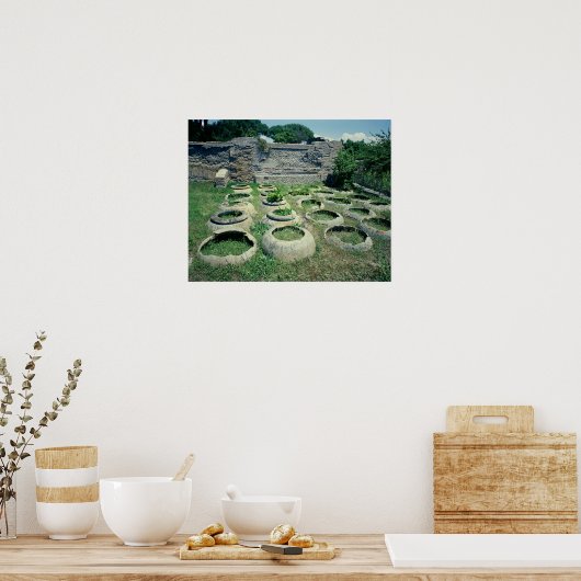 Poster Vue sur les magasins (Cuisine)